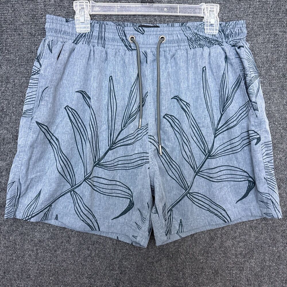 Swannies Mens Swim Trunks Blue XL Beach Vacation Palms
